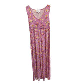 Olive + Oak Pink Floral Maxi Dress, Size Large